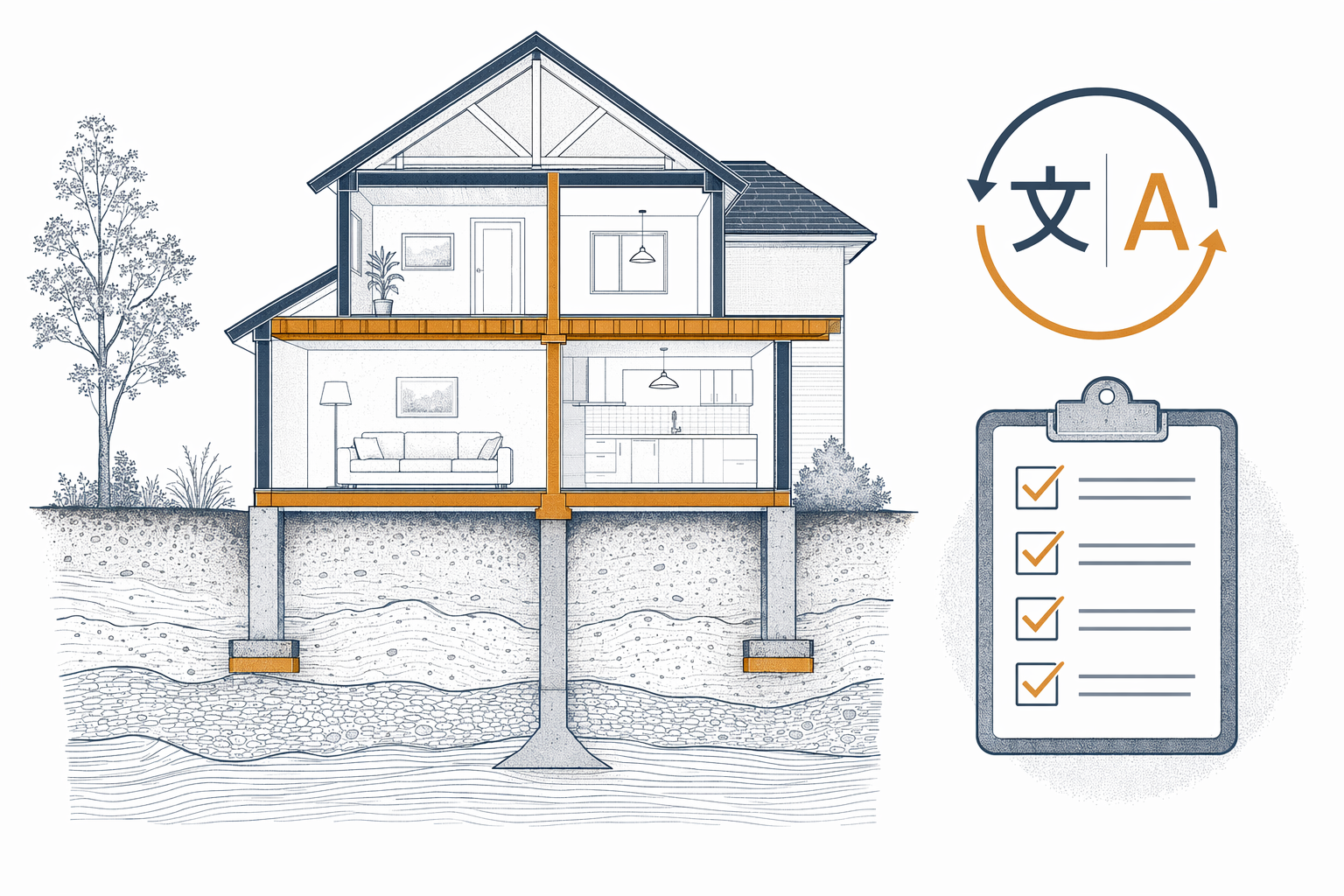 Illustration for Foundation Problems as a New US Homeowner