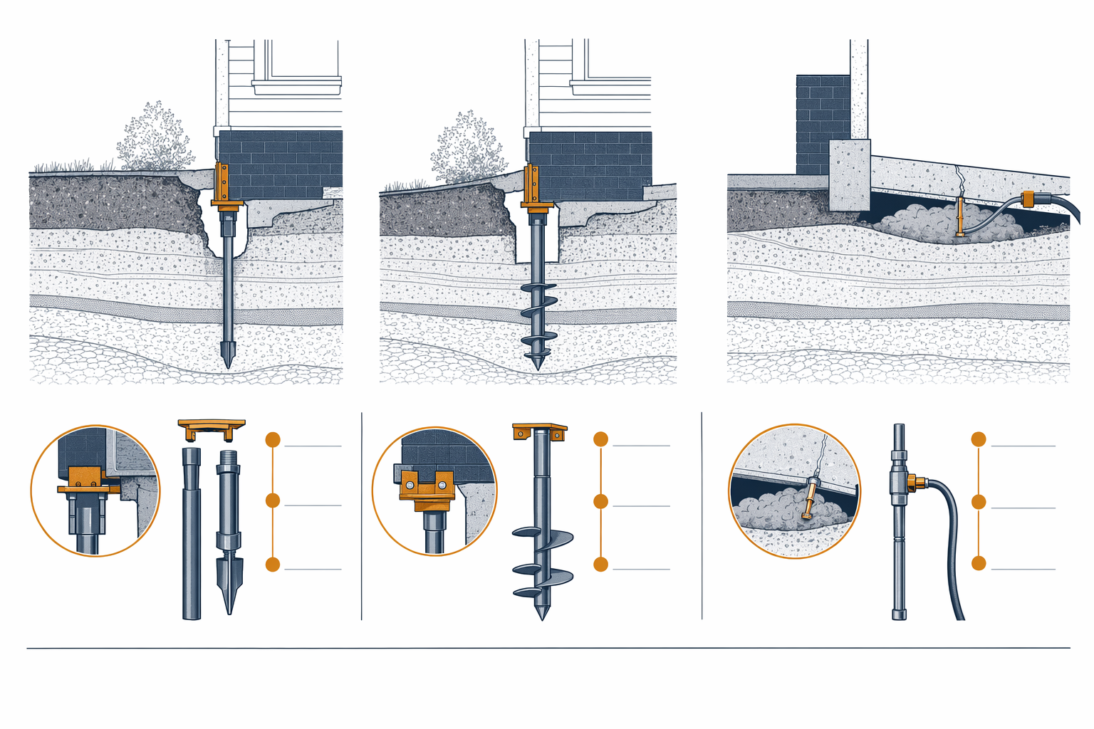 Illustration for Foundation repair methods compared