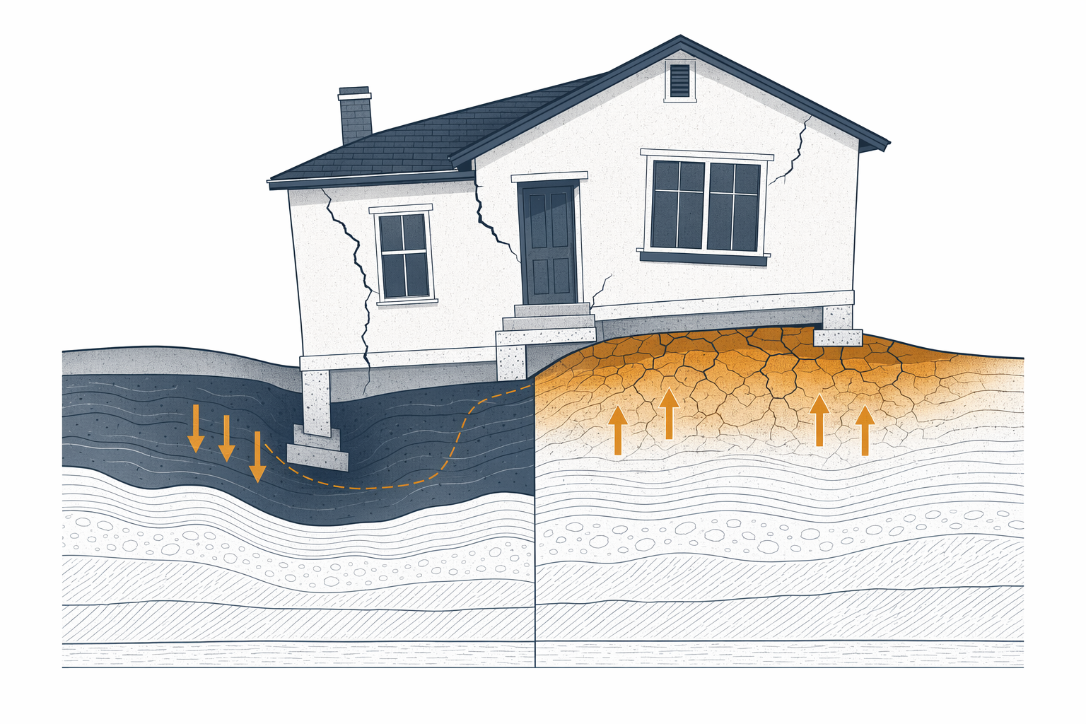 Illustration for Settlement & soil-movement repair