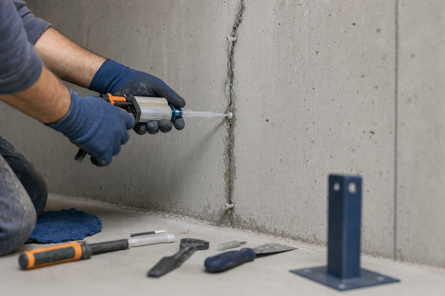 Illustration for Foundation crack repair