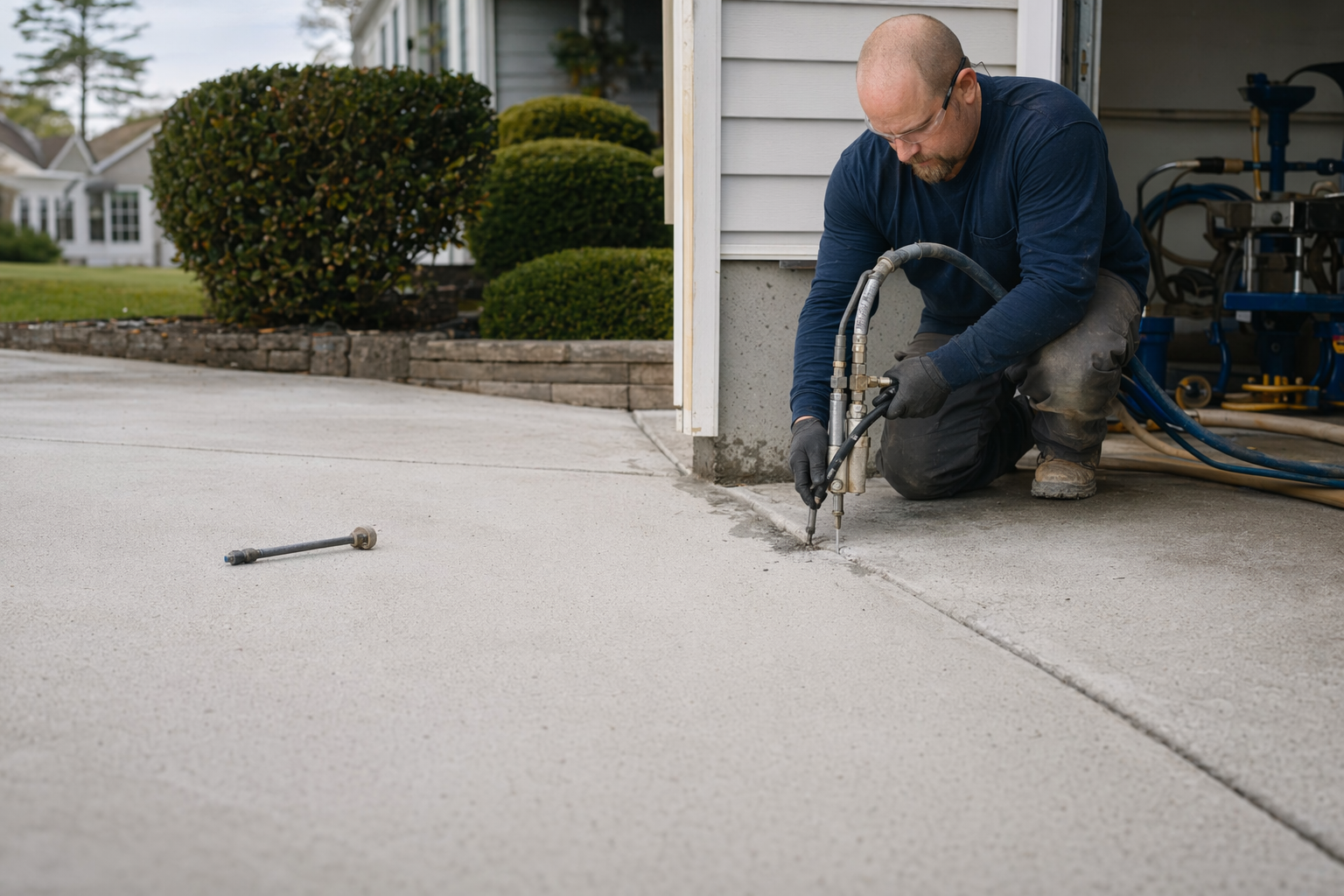 Illustration for Slabjacking & concrete leveling